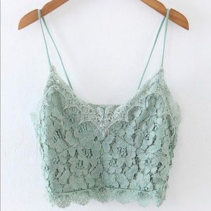 Lace cami crop top